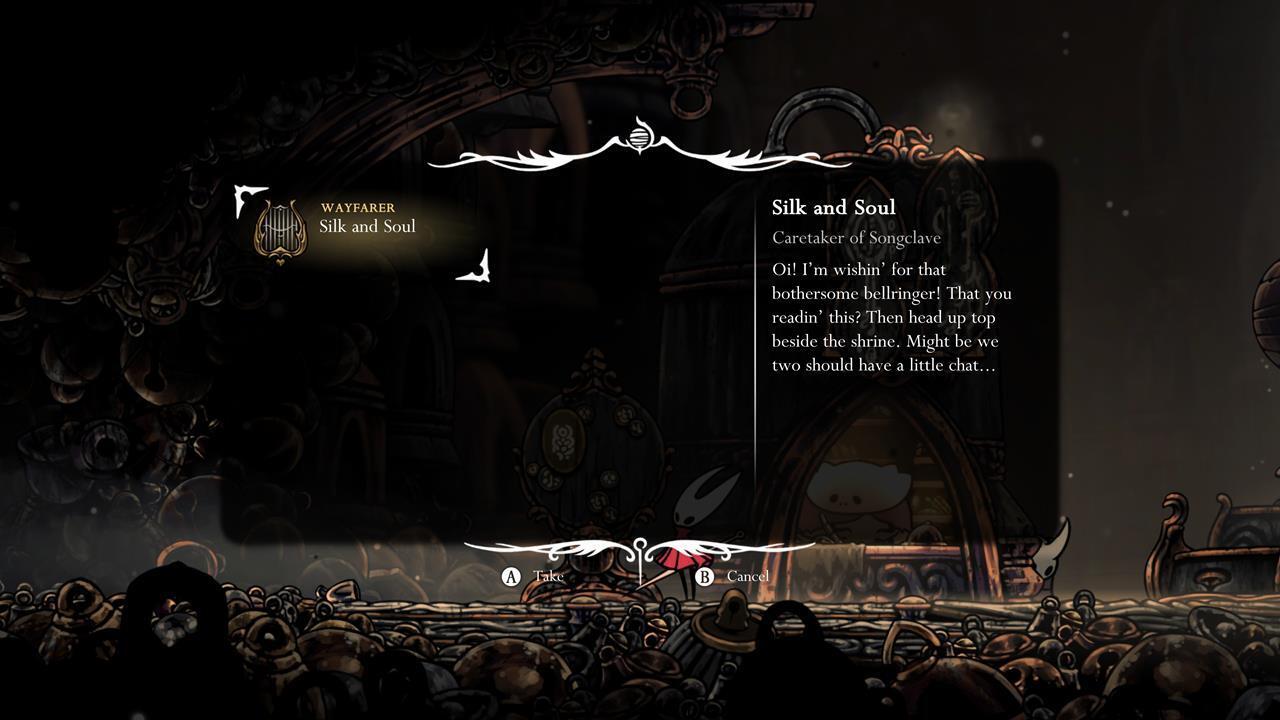 Hornet receives a Bellhome Key from Pavo in Bellhart.