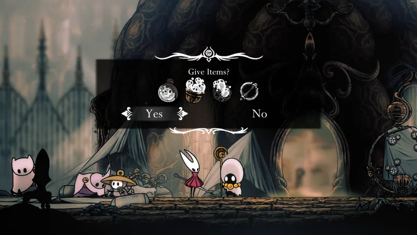 Four sacred items required for the 'Silk and Soul' quest in Silksong.