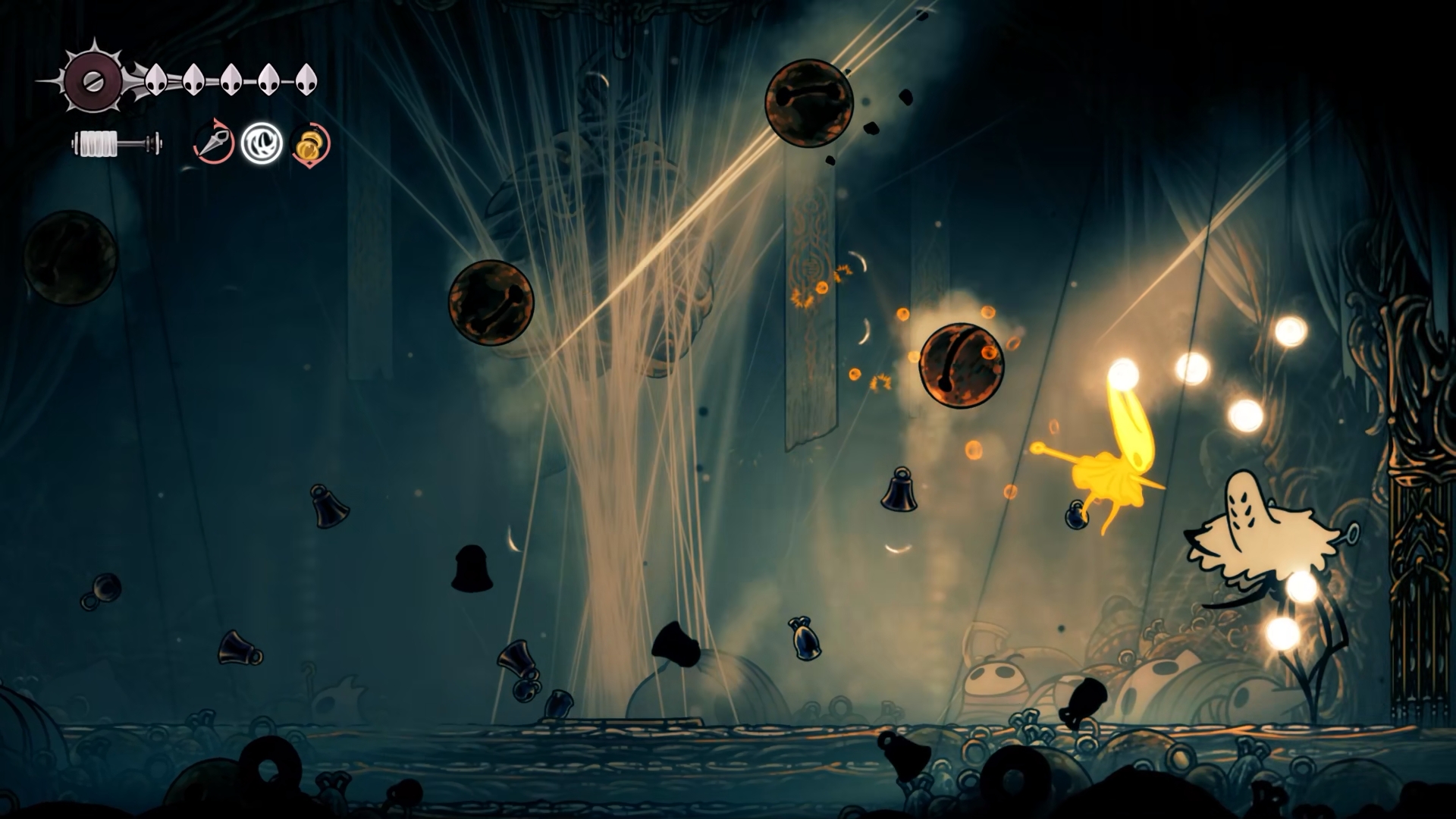 Silksong Widow boss fight bells