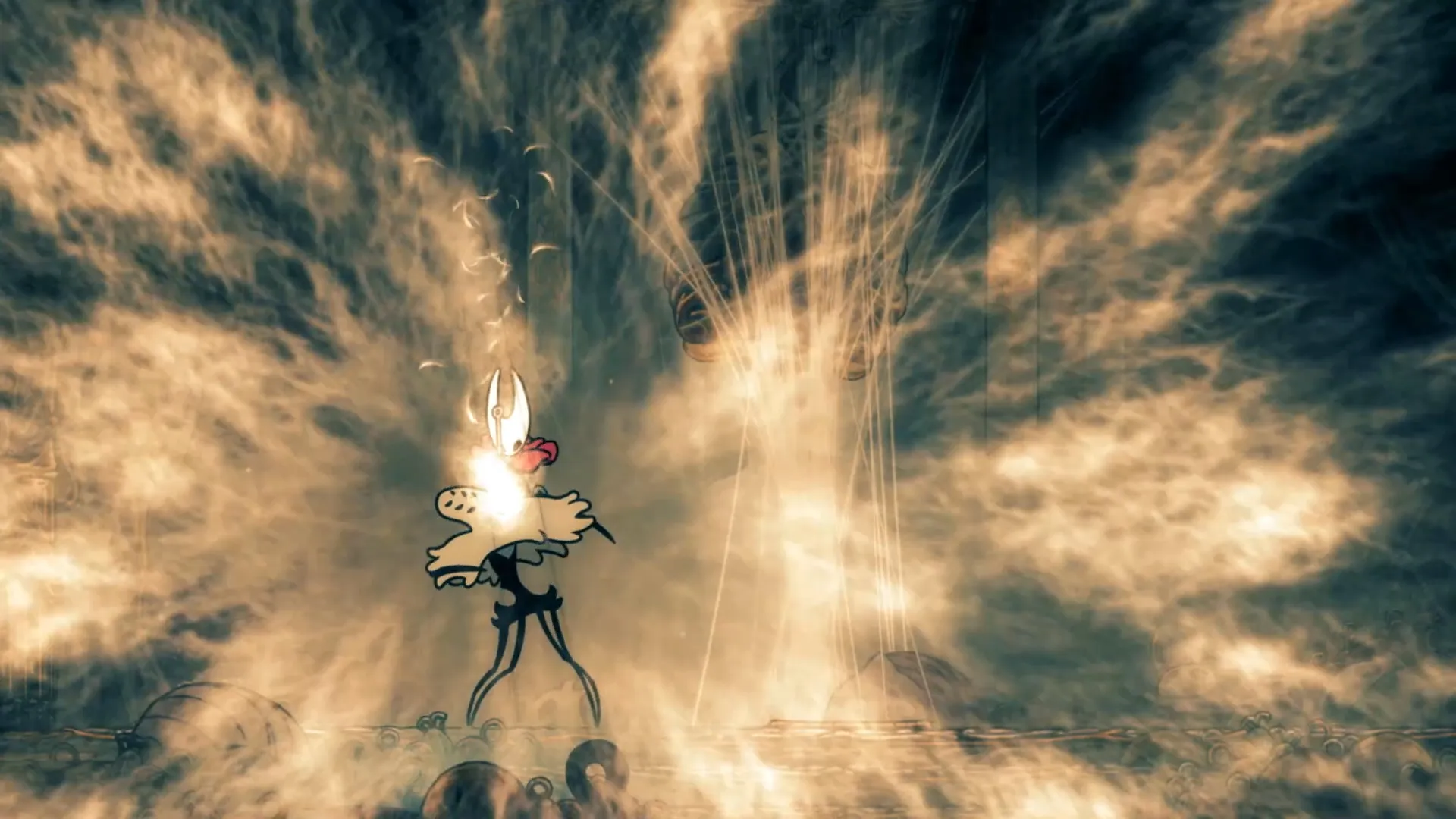 Hornet binding Widow's silk in Silksong