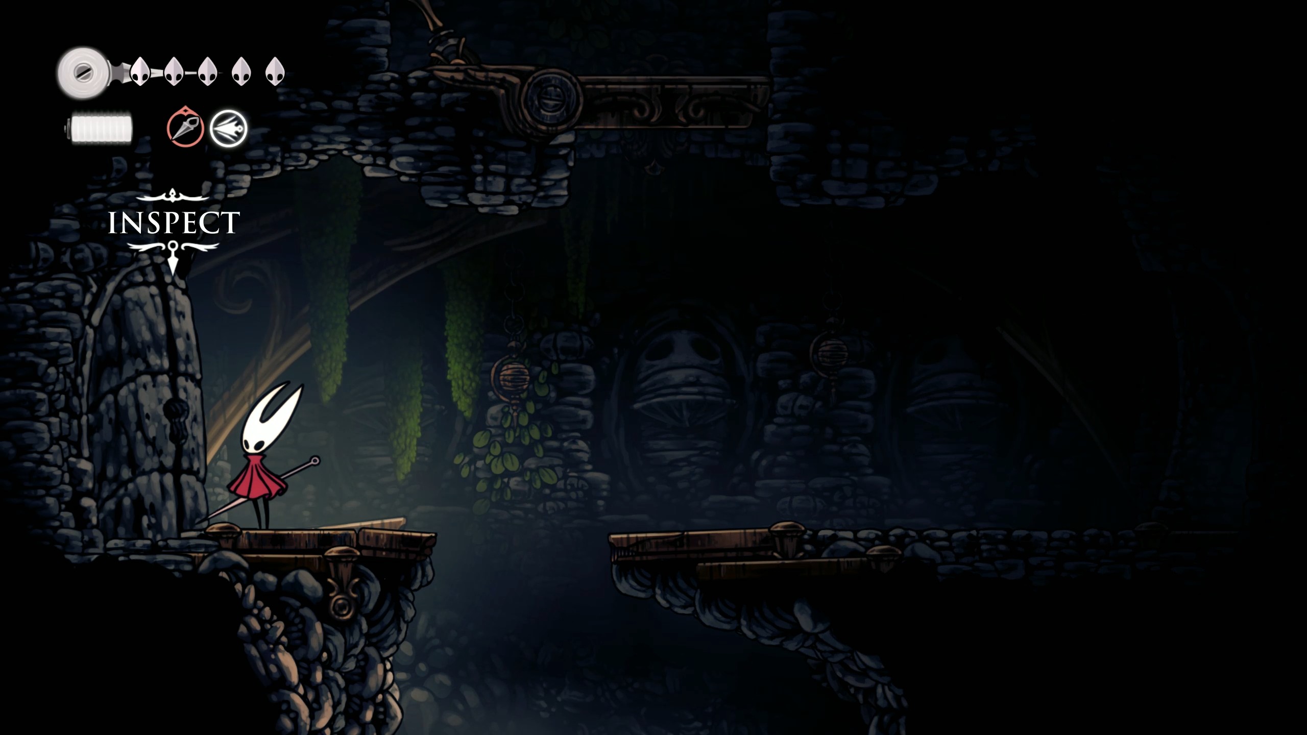 The Simple Lock for the Wormways Entrance from Mosshome in Hollow Knight: Silksong.