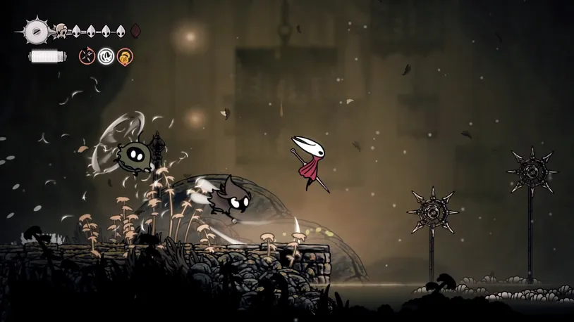 Hornet navigating the second set of swinging pendulums. Hornet navigating the second set of swinging pendulums.