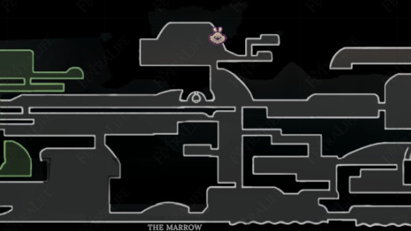 The Marrow Lost Flea Map Map showing the Lost Flea location in The Marrow, Hollow Knight Silksong