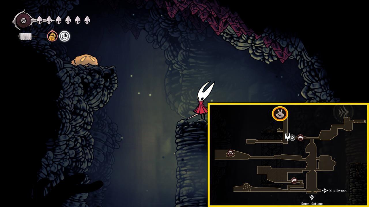 Blasted Steps Lost Flea Location of the Lost Flea in Blasted Steps, Hollow Knight Silksong, requiring Faydown Cloak
