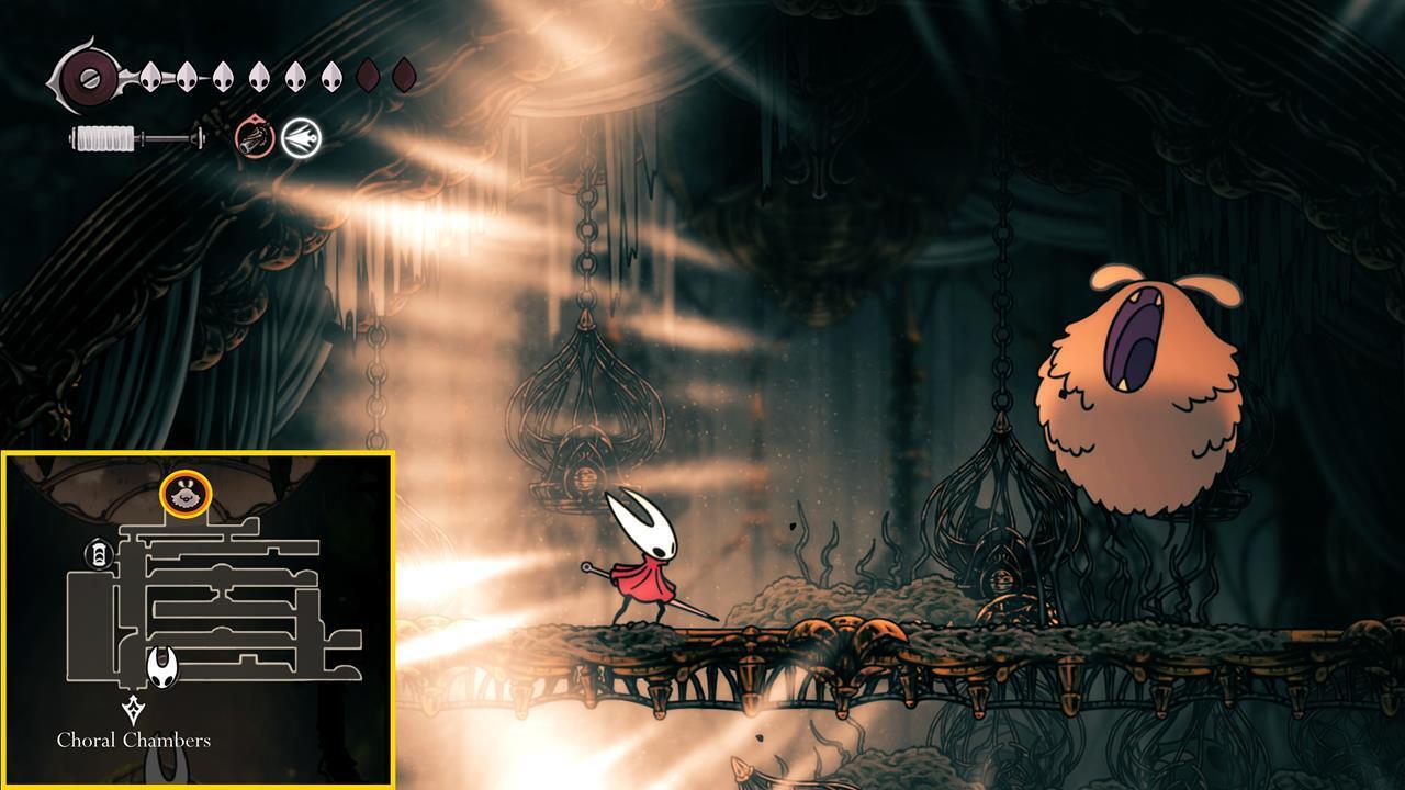 Memorium Lost Flea Location of the Lost Flea in Memorium, Hollow Knight Silksong, found near purple lightning machines