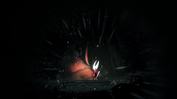 Hornet accessing a new, expansive Act 3 region in the northeastern Far Fields of Silksong.