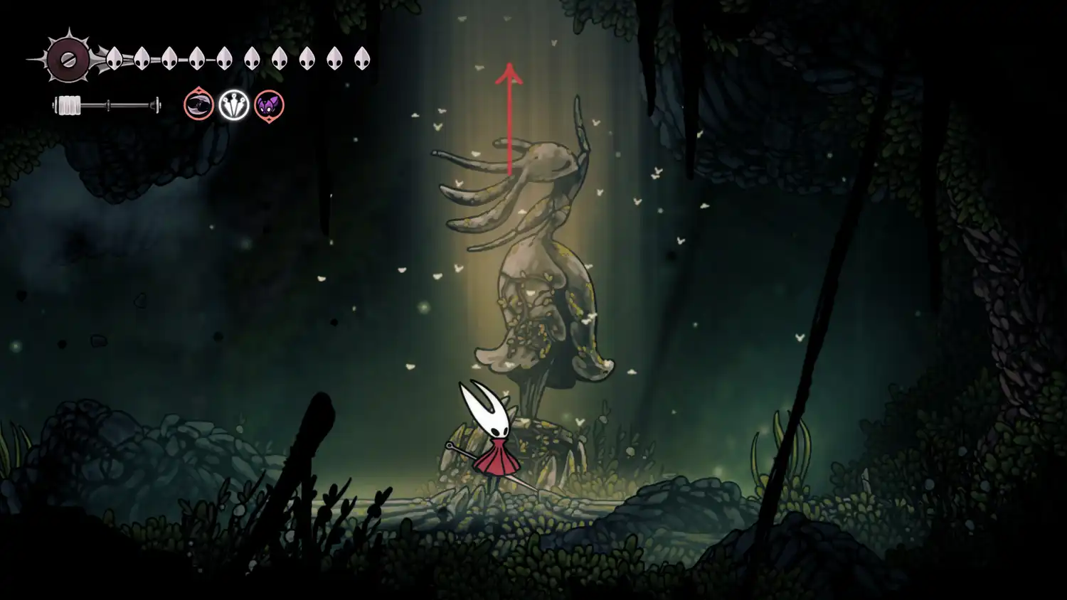 Map showing the secret road through Hunter's March to reach the hidden Act 3 area in Far Fields.