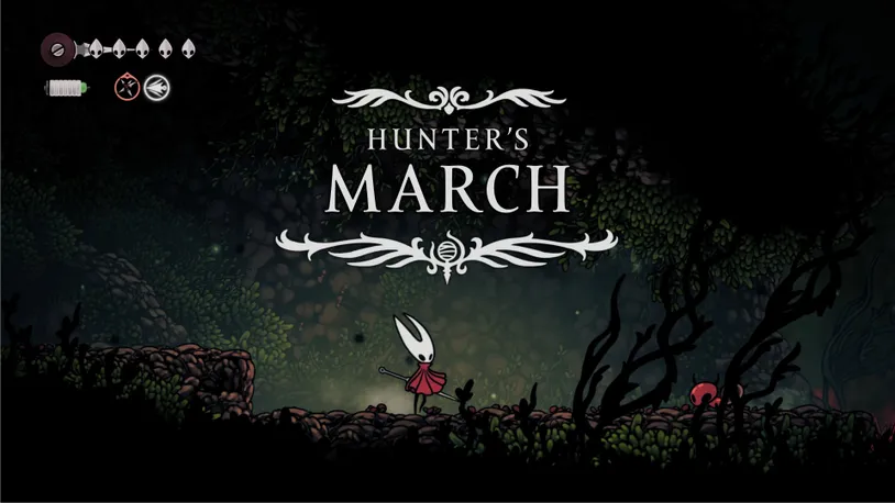 Hunter's March region overview in Hollow Knight Silksong.