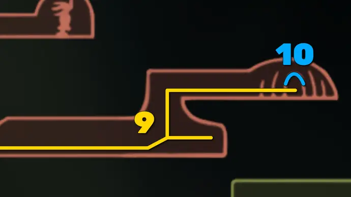 Hunter's March map highlighting shortcuts to Deep Docks and Far Fields.