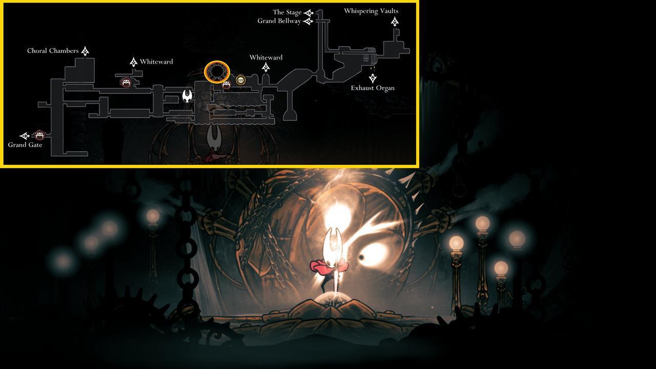 The Architect Crest icon, depicting a mechanical gear with a drill-like needle, in Hollow Knight Silksong.