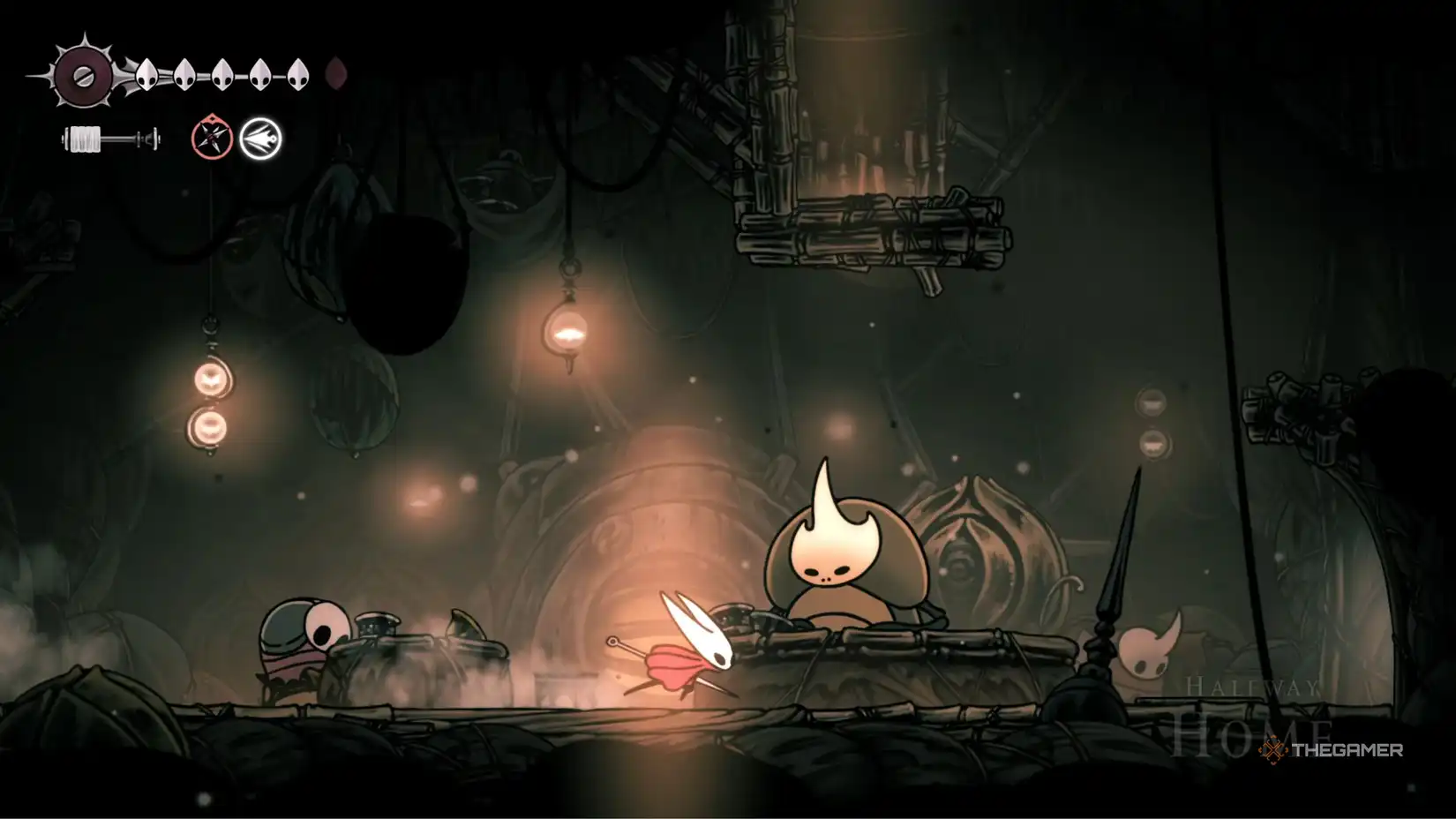 Hollow Knight Silksong Hornet in Greymoor biome.