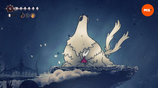 Hollow Knight Silksong map: Hornet atop Mount Fay