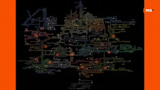 Hollow Knight Silksong map: Shakra locations marked on the map