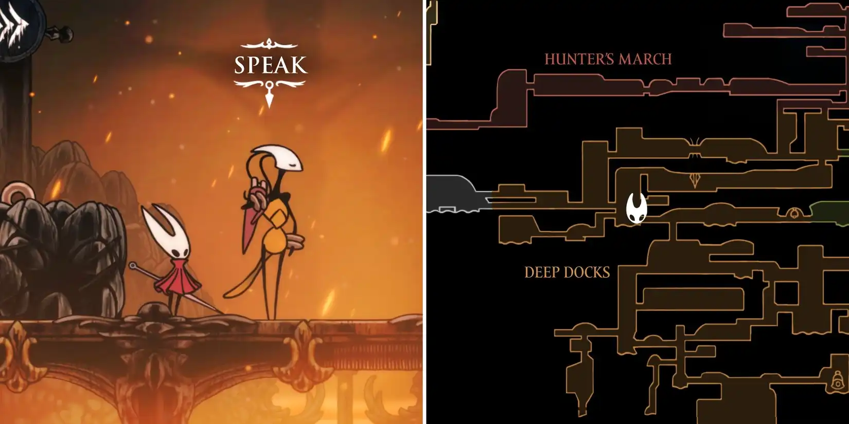 Map of Deep Docks region in Hollow Knight Silksong