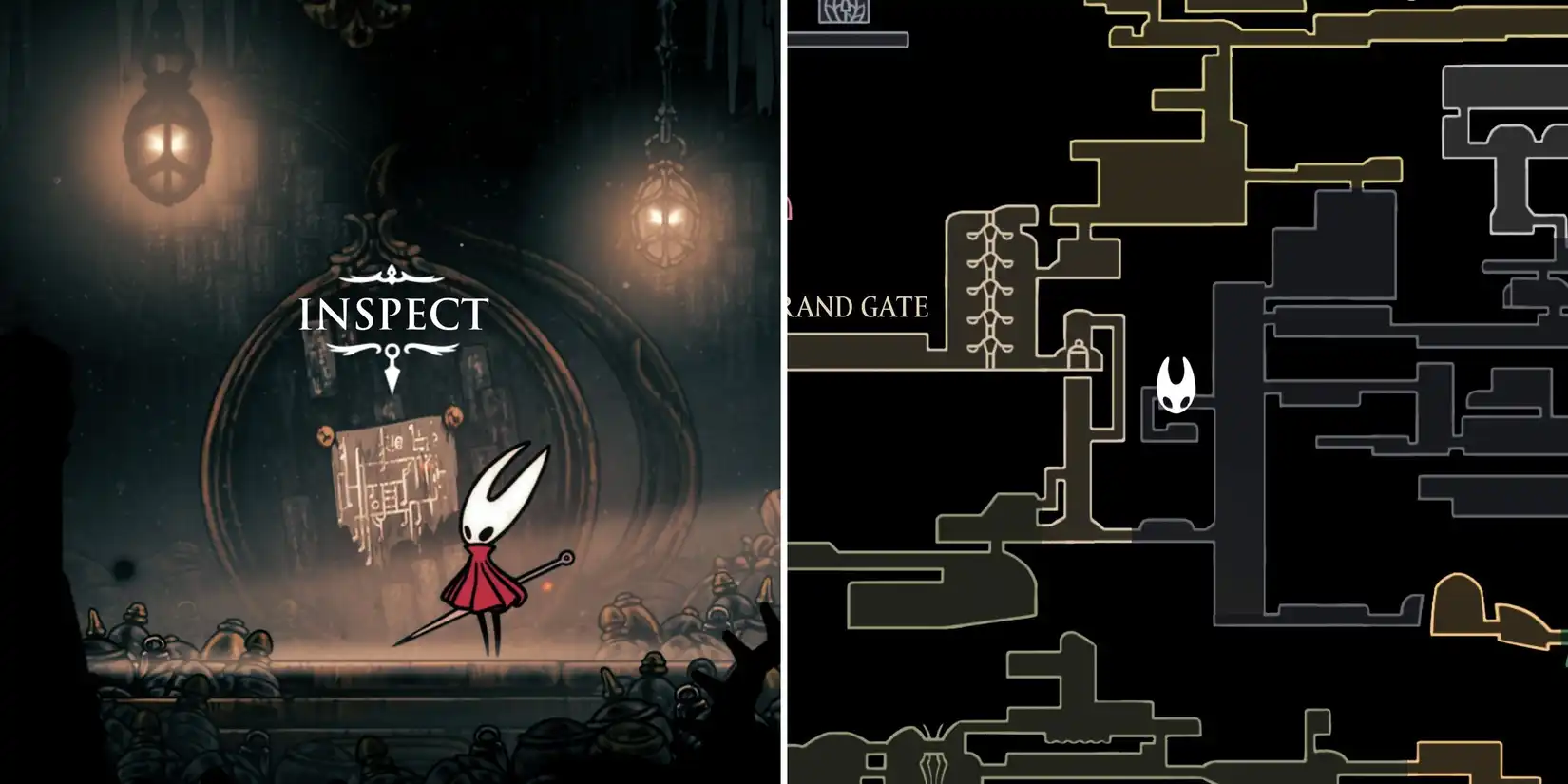 Map of Underworks region in Hollow Knight Silksong