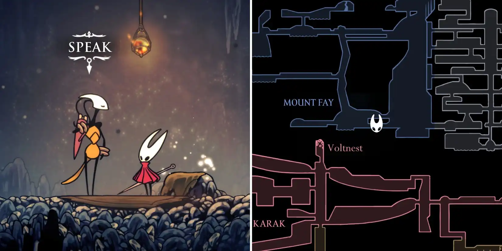 Map of Mount Fay region in Hollow Knight Silksong