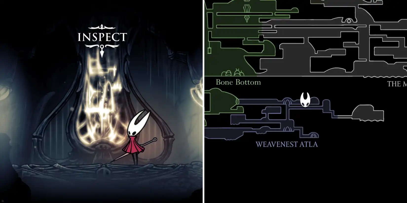 Map of Weavenest Atla region in Hollow Knight Silksong