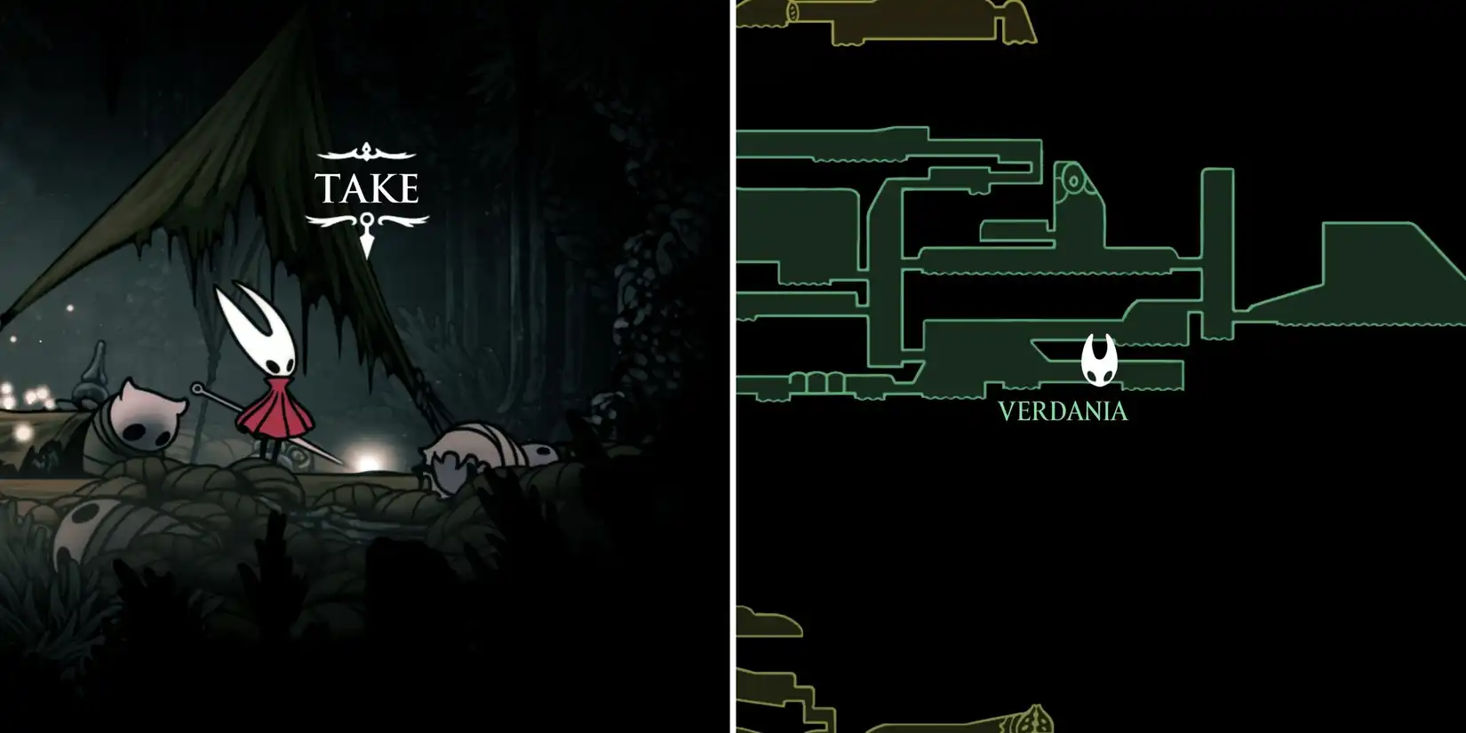 Map of Verdania region in Hollow Knight Silksong