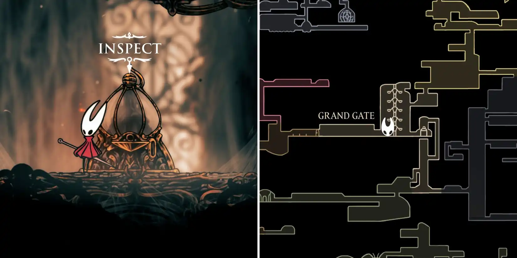 Map of Grand Gate region in Hollow Knight Silksong