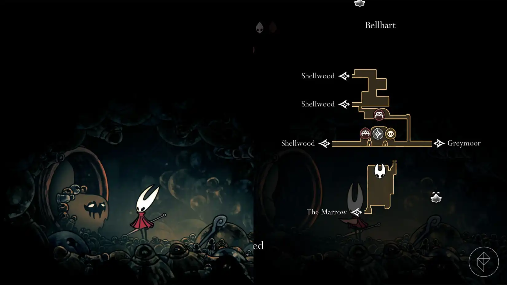 Hornet talking to the Hermit to acquire Hermit's Soul in Silksong