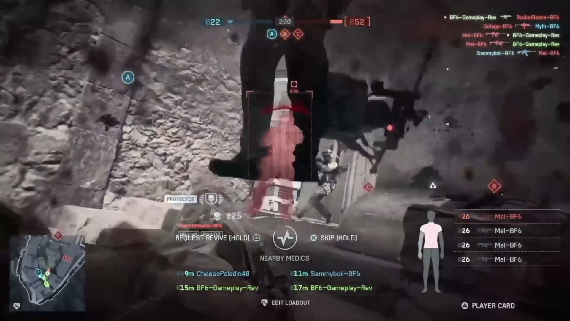 A soldier aiming down sights, with visual tracers showing the effect of controlled burst firing versus inaccurate full-auto spray.