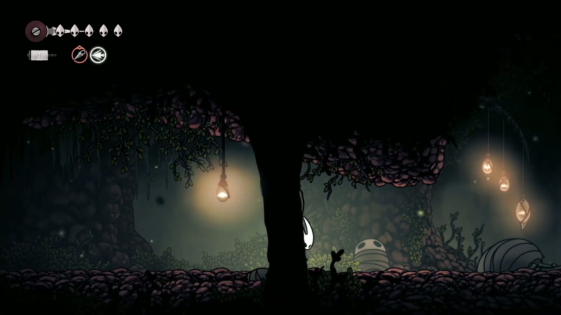 The ant boss trapped in the narrow tunnel, unable to use its jump attacks.