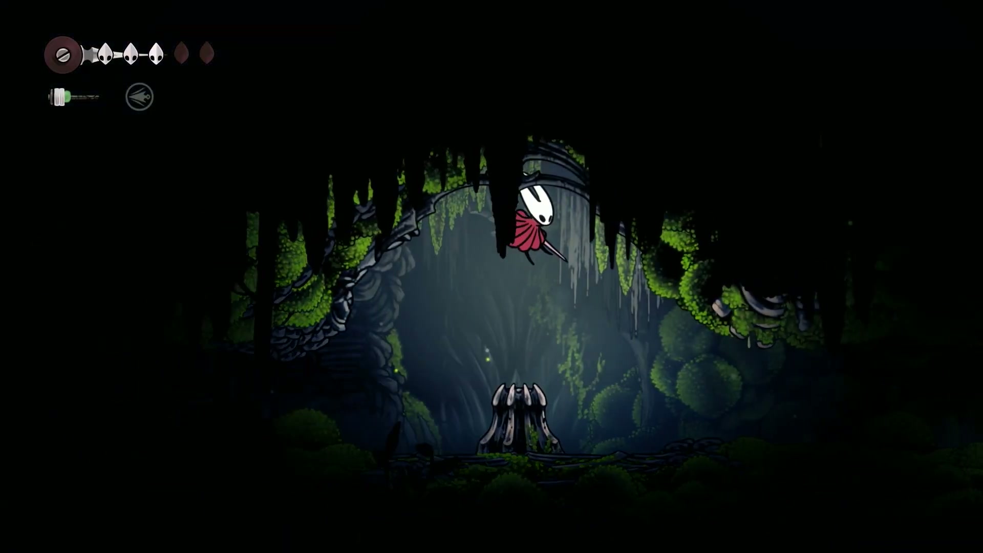 The secret wall in Moss Home is now open, revealing a shortcut.