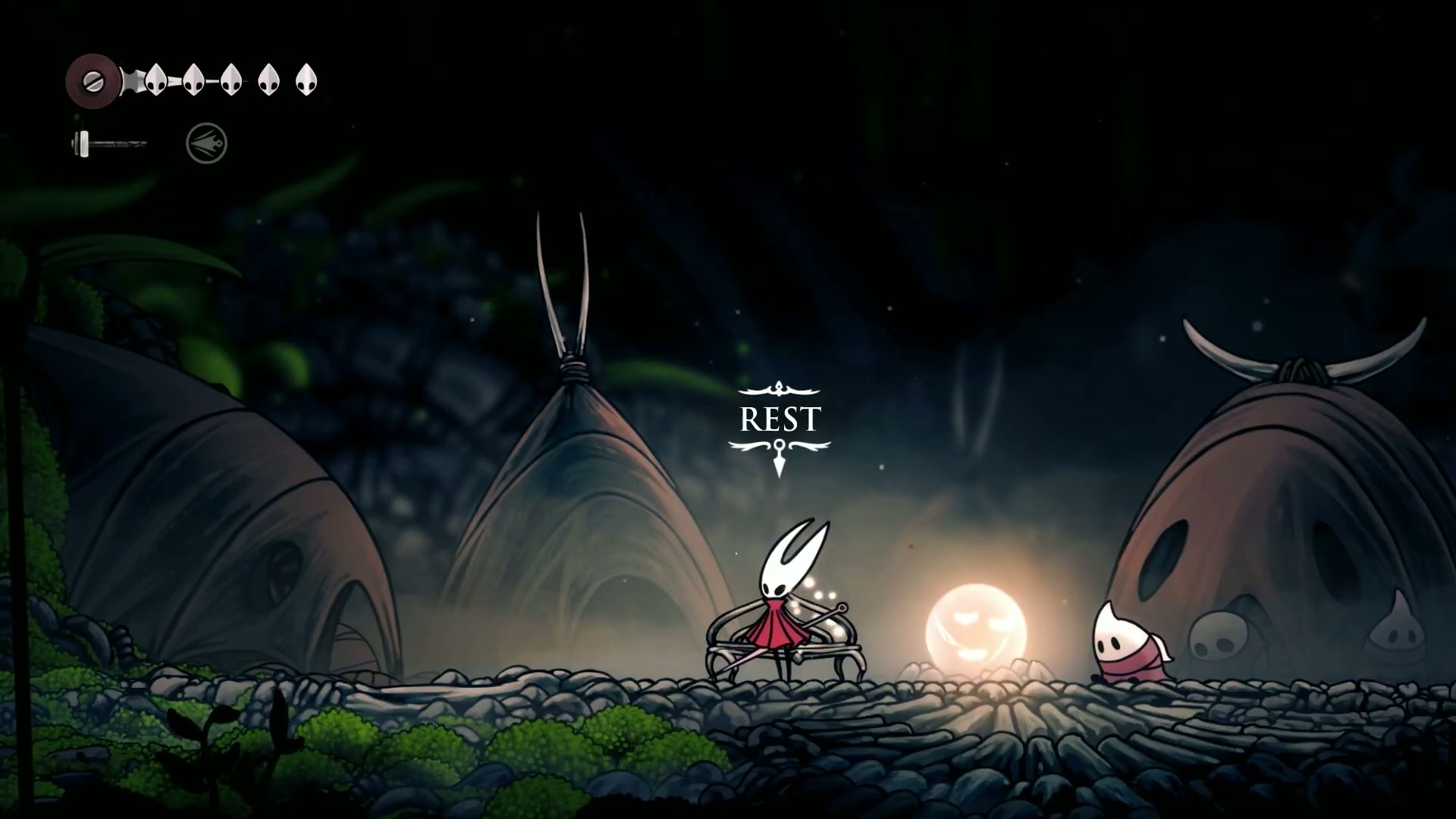 Hornet standing in The Marrow, ready for the next part of the Silksong Platinum Walkthrough Part 2