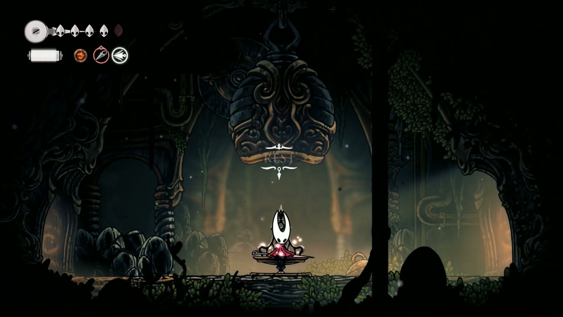 Hollow Knight: Silksong - Showing the collected Rosary Beads after a farm run