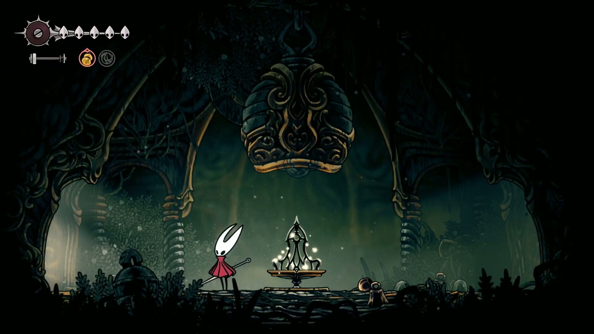 A clear map marker showing the secret back door entrance to Wyrmways in Silksong.