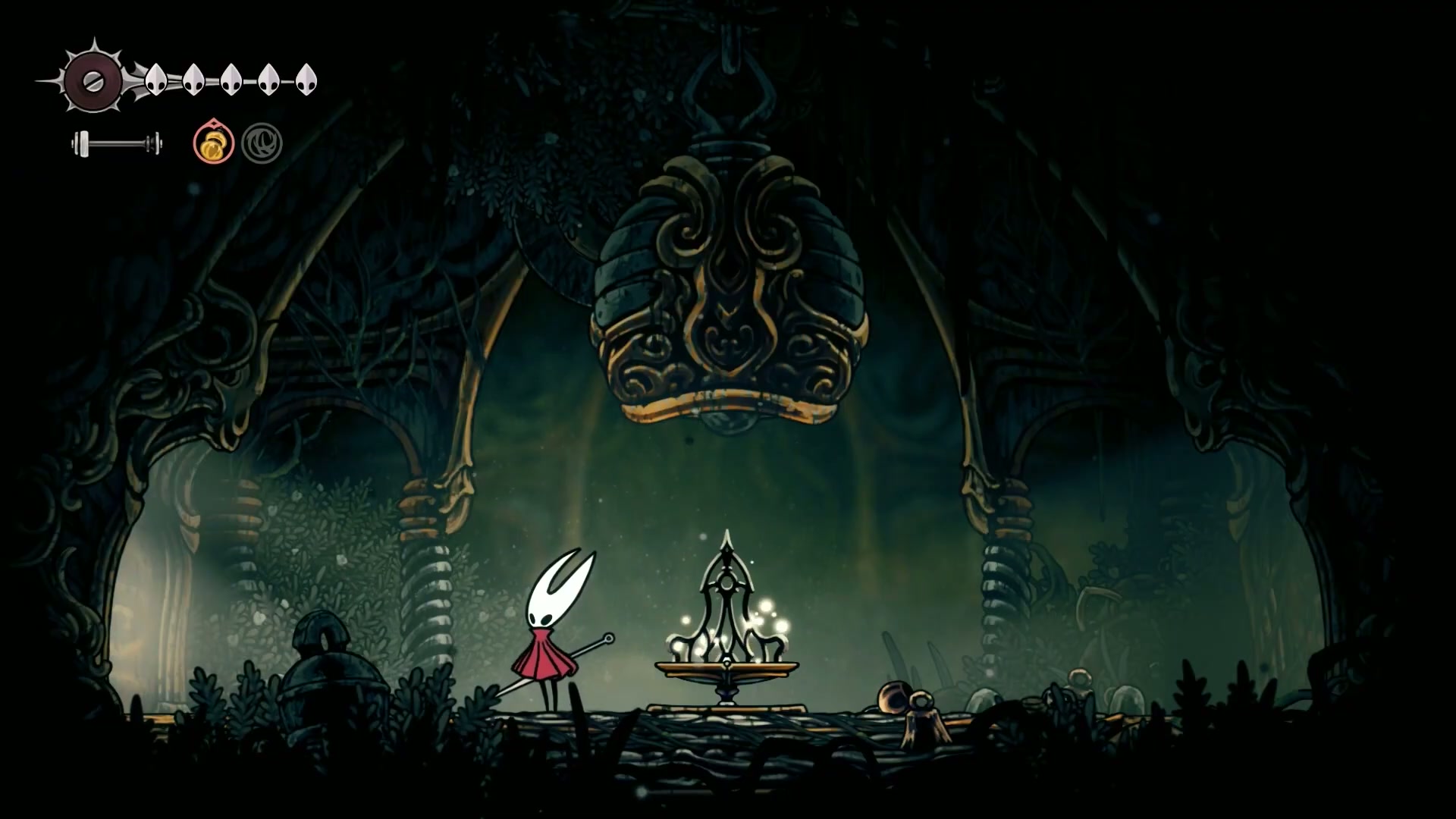 A visual guide showing the path for the 500-bead skip in the Silksong Platinum Walkthrough Part 6.