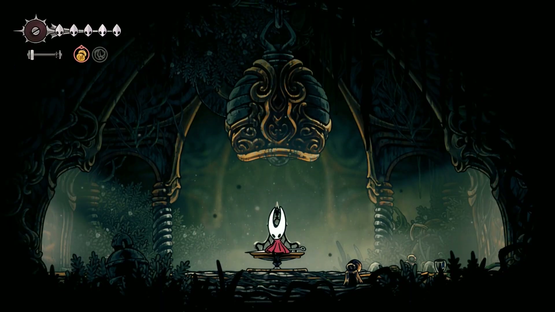 Hornet standing at the ominous entrance to Hunter's March in Hollow Knight: Silksong Platinum Walkthrough Part 6