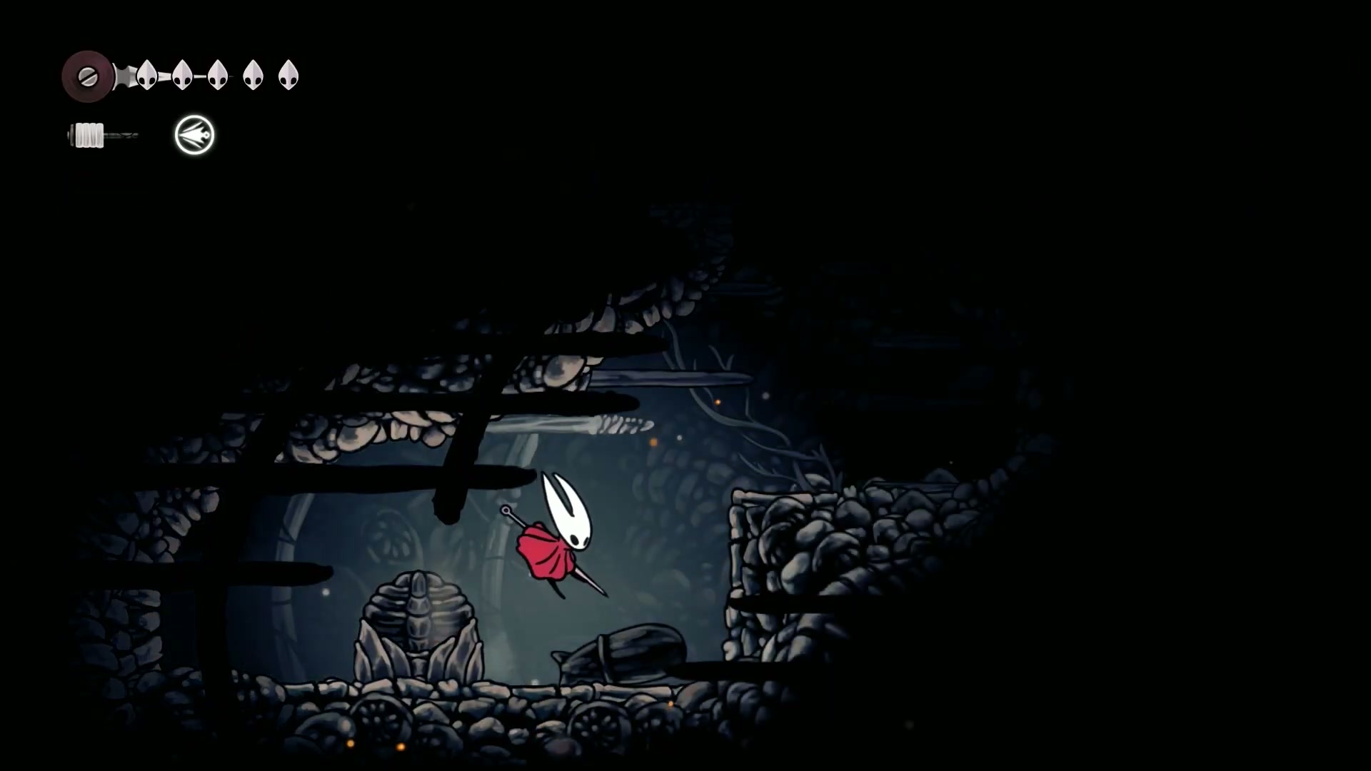 Hornet patiently waiting for the right moment in the pogo gauntlet, versus rushing in.